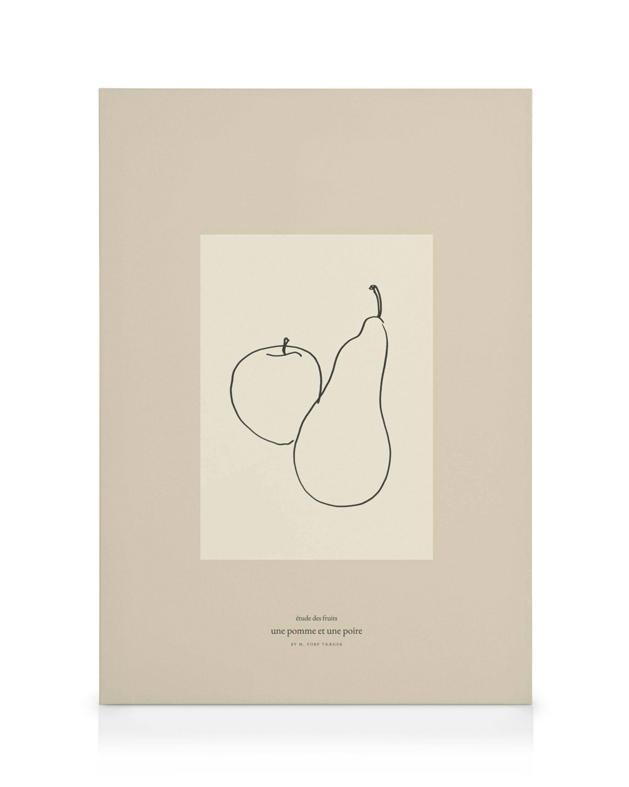 Canvastavlor Mie & Him - Fruit Canvastavla (50x70 cm - Svart ram)