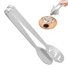 Tea Bag Squeezer | Tea Bag Squeezer Tongs | Tea Bag Tongs | Tea Strainer Holder Clip | Stainless Steel Tea Bag Squeezer Tongs Suitable for Gripping Ice Cube Sugar and Lemon Slice