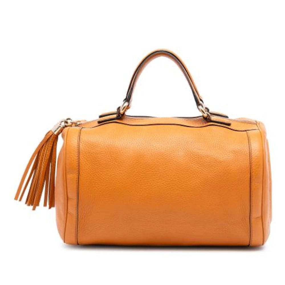 Gucci Vintage Pre-owned Laeder rejsetasker - Vintage - Dame - Orange - ONE SIZE - Tyl