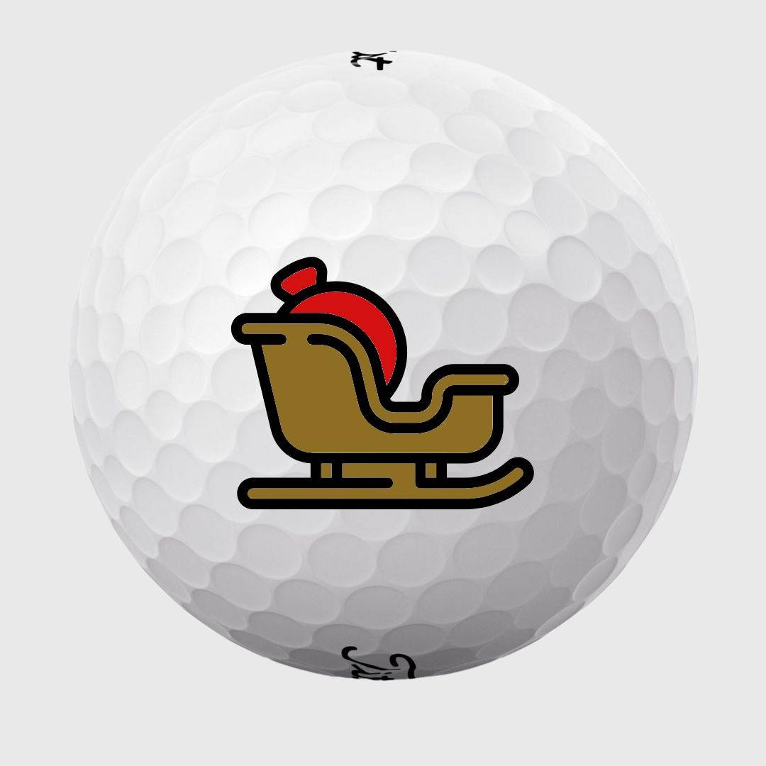 Golfbolde med julekane