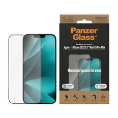 PanzerGlass iPhone 14 Plus / 13 Pro Max AntiBacterial Ultra-Wide Fit Skærmbeskyttelsesglas - EasyAligner - Diamond Strength - Gennemsigtig