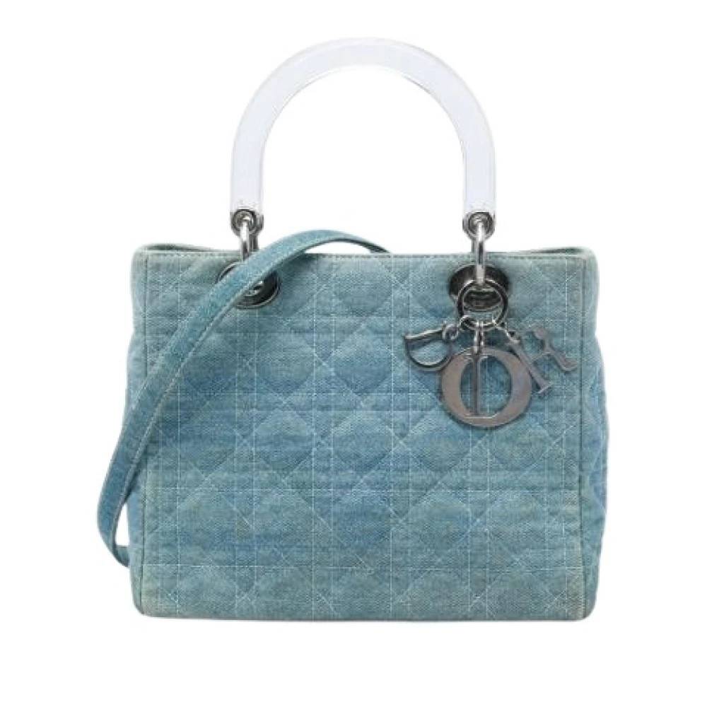 Dior Vintage Pre-owned Lady Satchel - Vintage - Dame - Blå - ONE SIZE - Denim