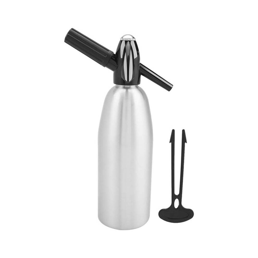 Soda Water Bottle 1L Portable Soda Syphon Bottle Soda Maker with Pressure Regulator for DIY Mojitos Cocktails Juices
