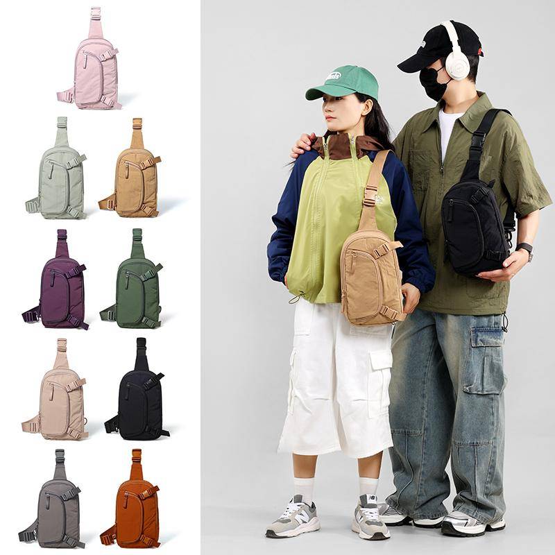 Bröstväska med flera fack Mobilväska Multifunktionell Vattentät Unisex Axelväska Crossbodyväska mörkgrön färg