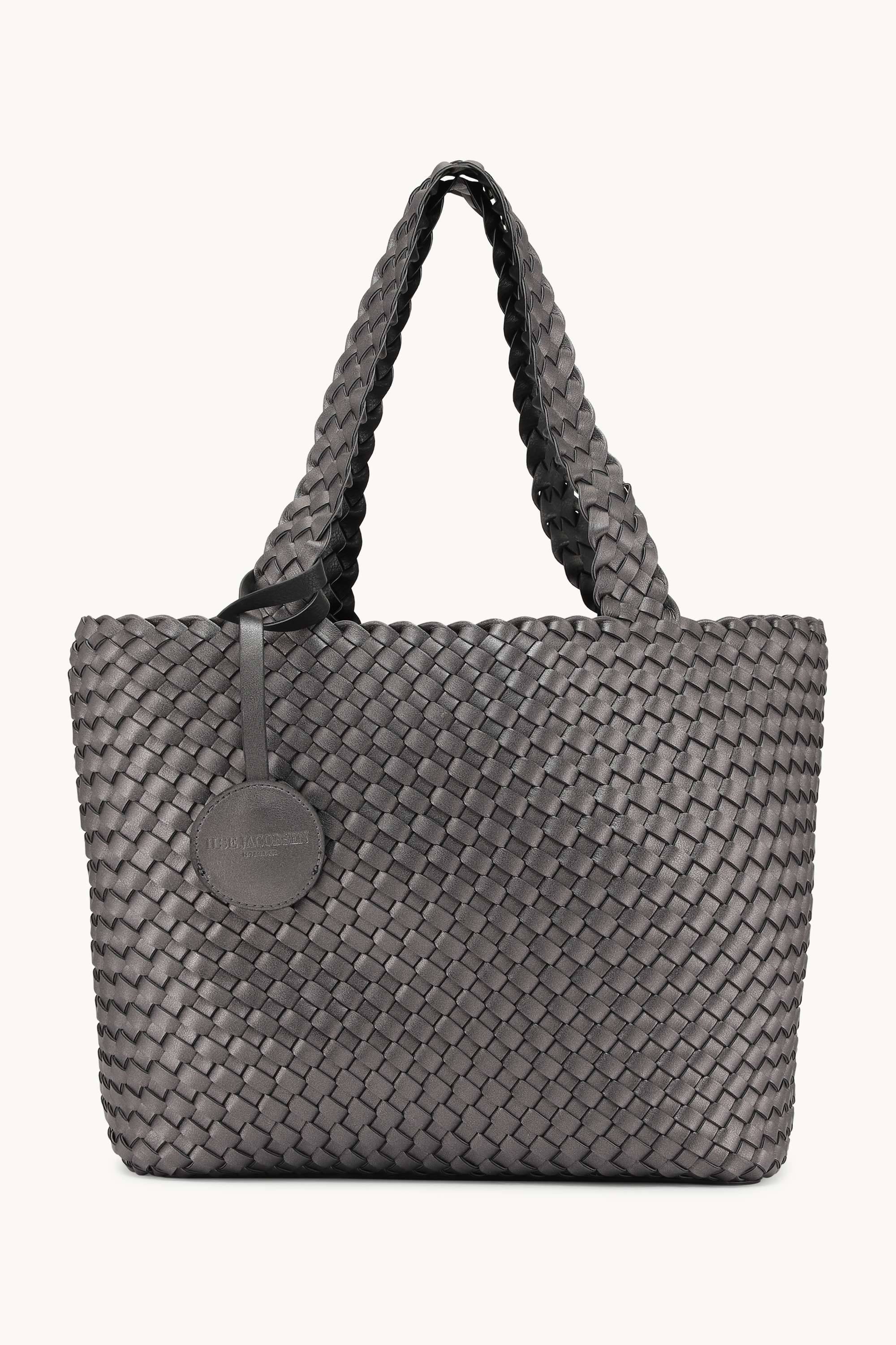 Tote Bag Flettet - Black Gun metal - OS