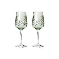 Hvidvinsglas 35 cl - Frederik Bagger - Crispy Madame Emerald, Grøn - 2 stk. - Vinglas