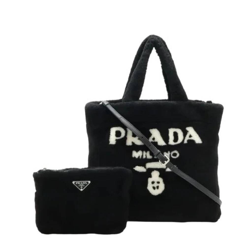 Prada Vintage Pre-owned Terry Montone 2way Bag - Vintage - Dame - Sort - ONE SIZE - Uld