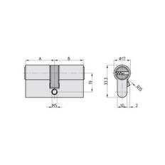 Basi VB5201-1520-0020 Profil-dobbeltcylinder 45 / 50mm