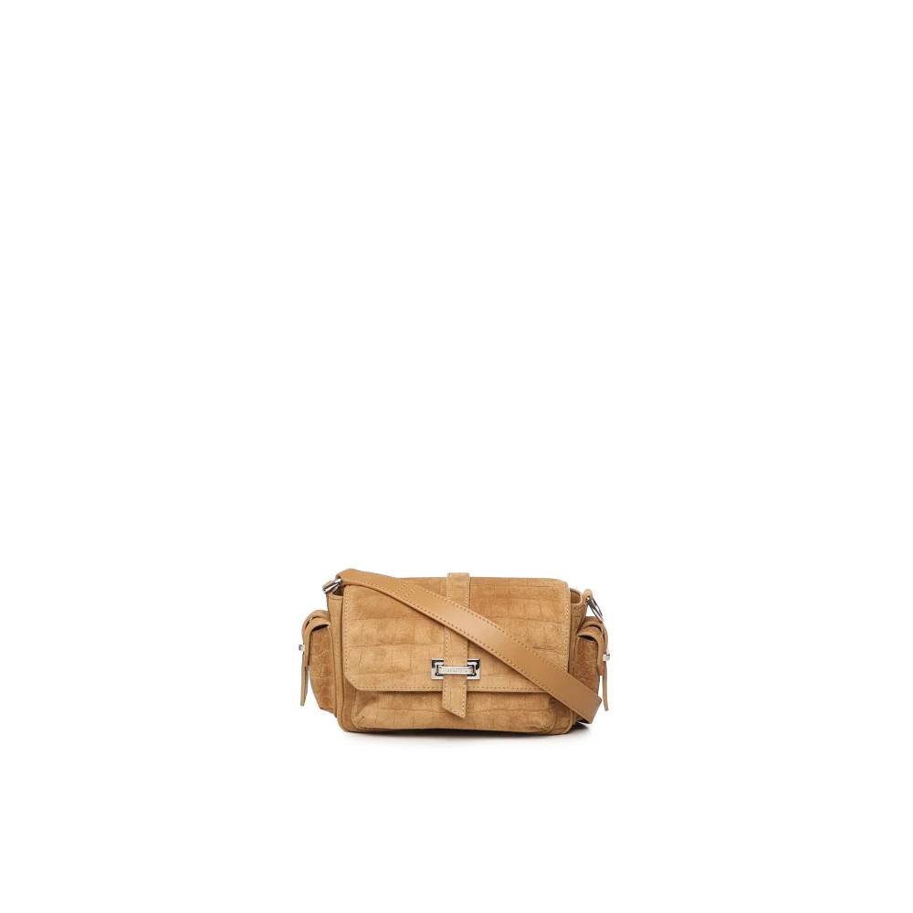 Hogan - Mocka Läder Axelväska Beige Väskor - Dam - ONE Size - Läder