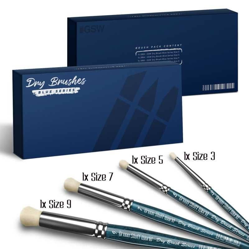 Dry Brush Set BLUE Serie