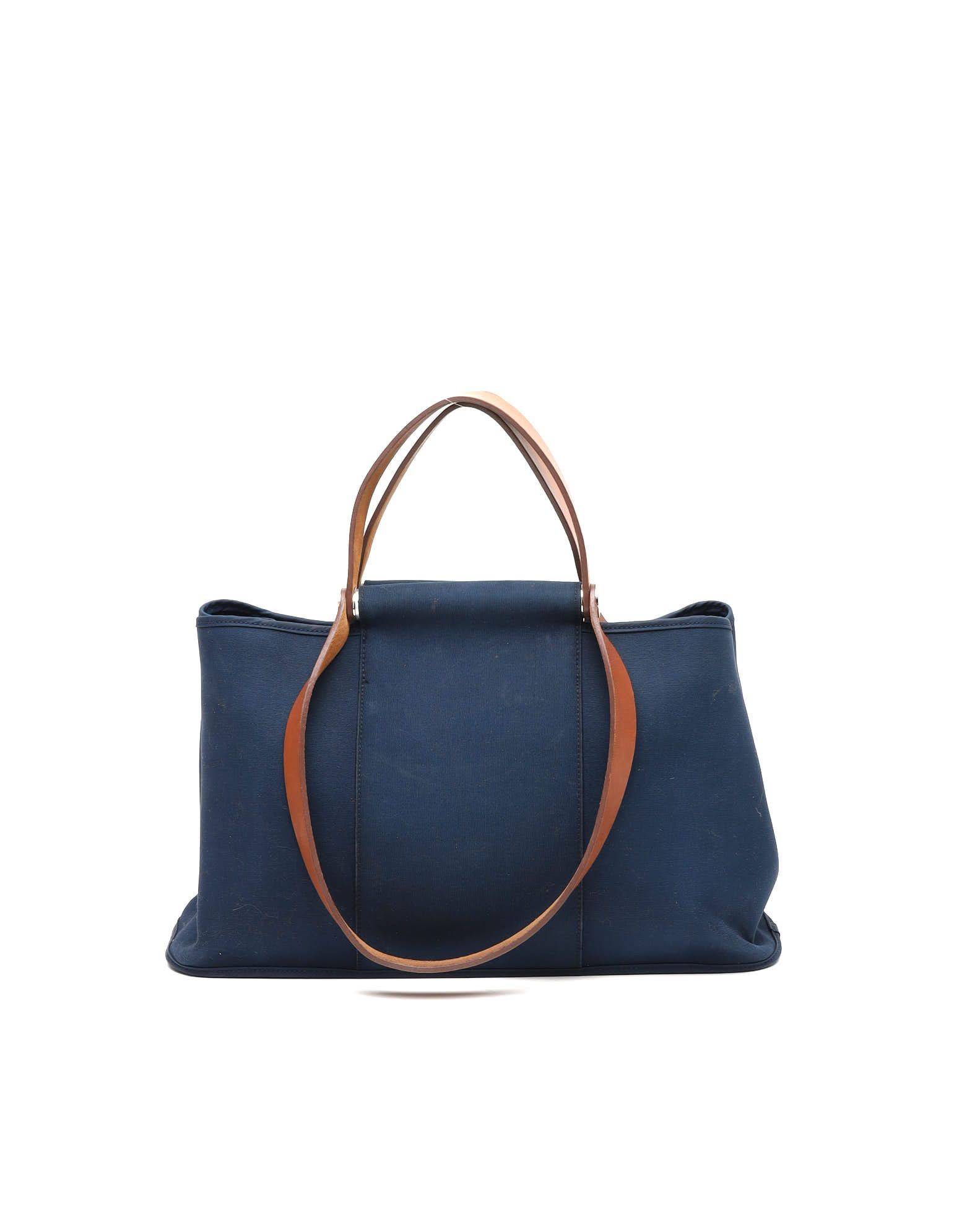 Hermès Cabag Elan Toile 39 PM Bag - Navy (One Size)