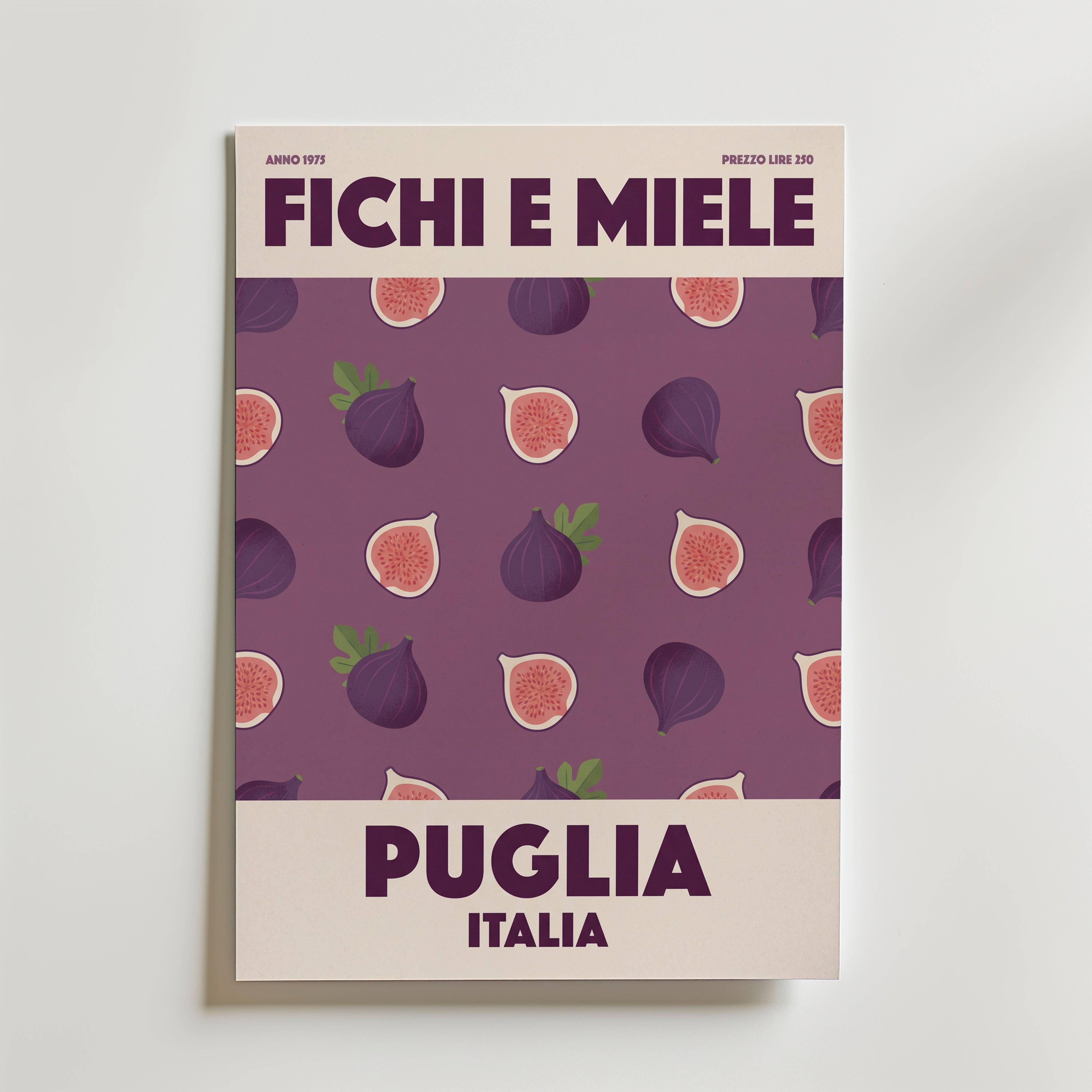 Figs and Honey Poster - Premium Canvas 50x70 cm Utan passepartout