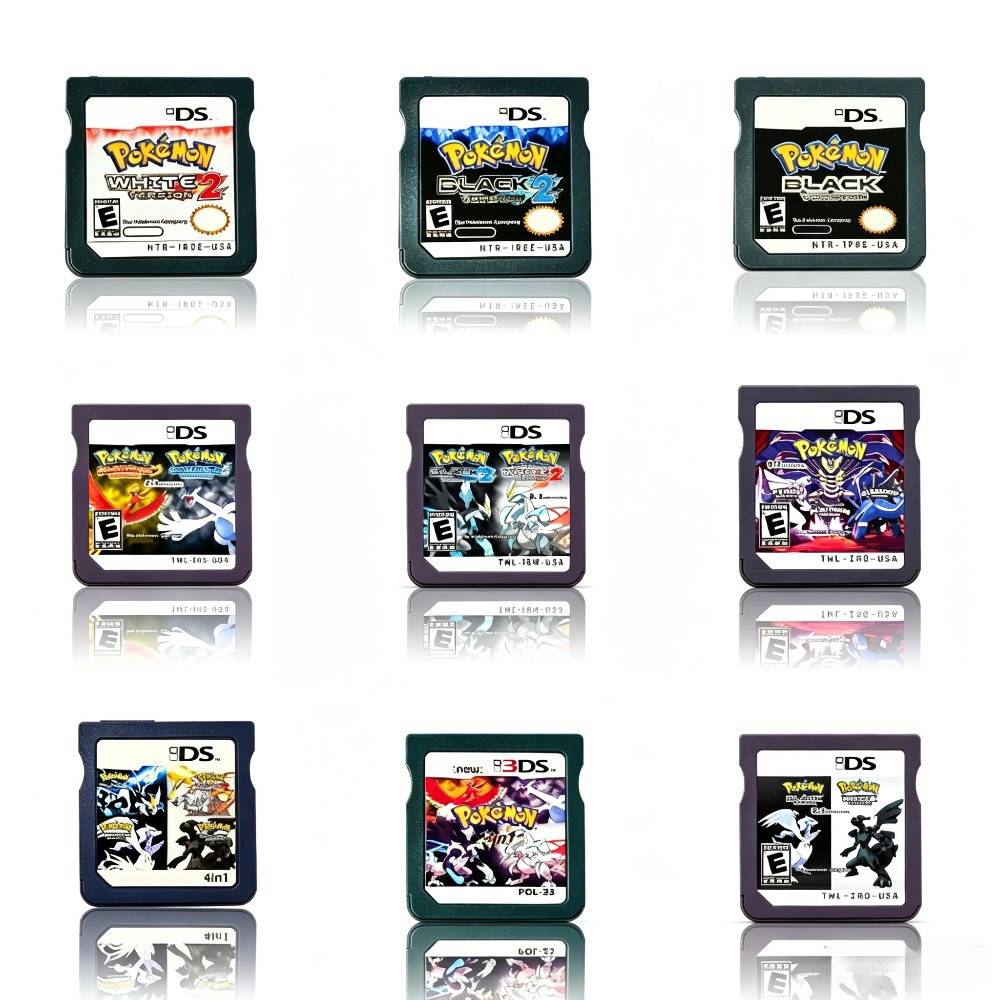 Pokemon DS Game Cartridge Black White 1 2 Platinum HeartGold SoulSilver 4in1 for DS Lite DSi 3DS Classic RPG Retro Game Gift