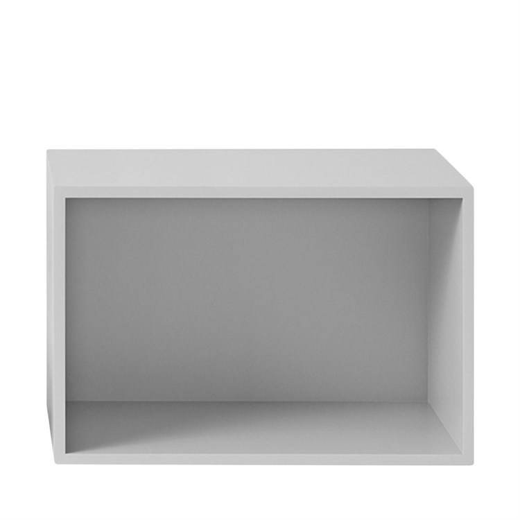Muuto Stacked 2.0 Bokhylla Med Rygg Light Grey Large