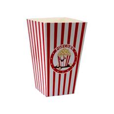 10 stk. Popcornbægre Retro rød og hvid 1,9 liter – Perfekt til events og film aftener