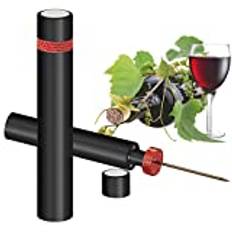 Vinöppnare | Travel Portable Pocket Air Pressure Pump Wine Bottle Opener | Assemblable Design Corkscrew 7S Quick Bottle Opening | för hem, restaurang, fest, vinälskare (Red)