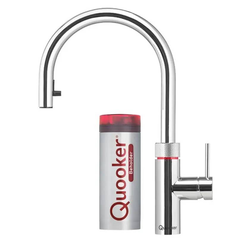 Inkl. montering, Quooker Flex Round Krom, inkl. Pro3 beholder