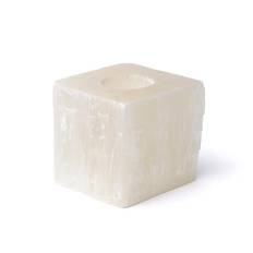LYSESTAGE HVID SELENIT FIRKANTET - Candle Holders - YOGO & YOGINI - StudioBuus