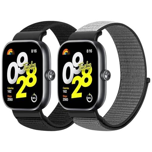 XANS Nylon Armband Kompatibel mit Xiaomi Smart Band 8 Pro/Xiaomi Smart Band 9 Pro/Redmi Watch 5/Redmi Watch 4 Armband, Verstellbares Atmungsaktives Sport Loop Ersatzarmband für Herren Damen