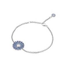 Daisy armbånd i sølv m. blå emalje fra Georg Jensen
