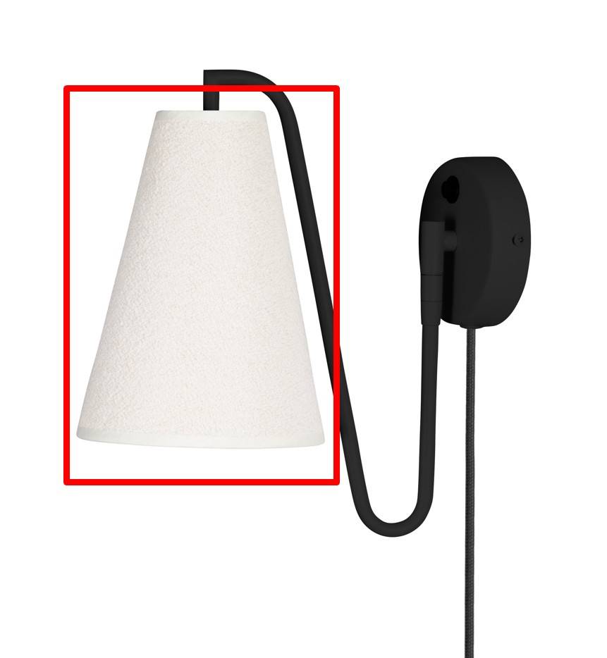 Reservskärm till 7335 Vägglampa Lou Vit Bouclé