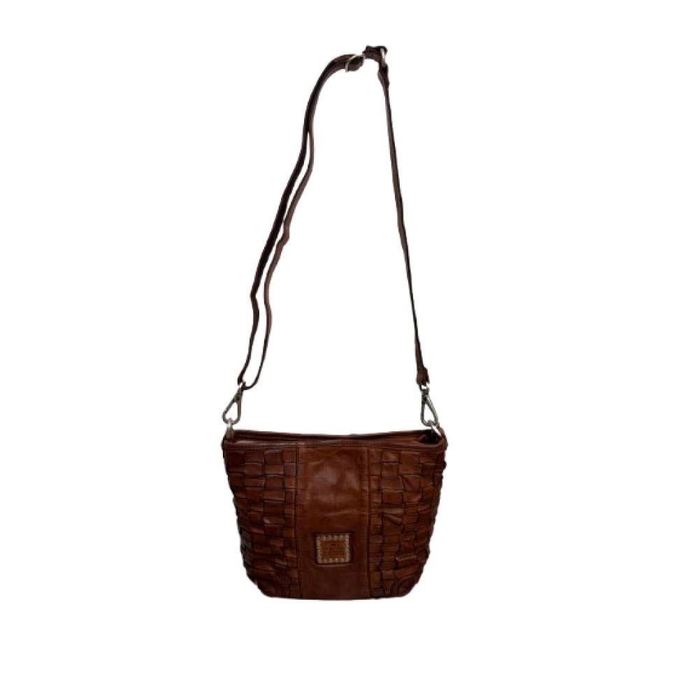 Campomaggi Vævet crossbody taske - Tasker - unisex - Brun - ONE SIZE - Uld