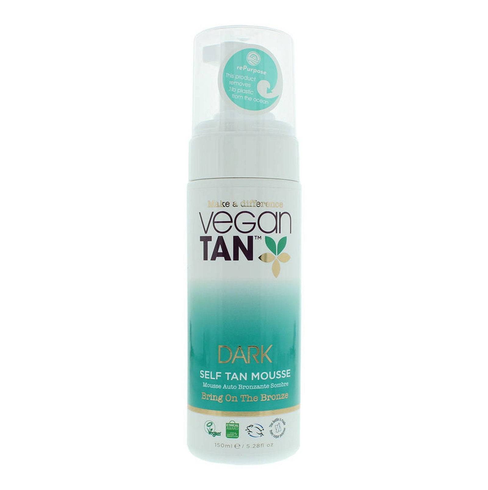 Mousse Abbronzante Scuro, Vegana, Abbronzante e Autoabbronzante, 150 ml