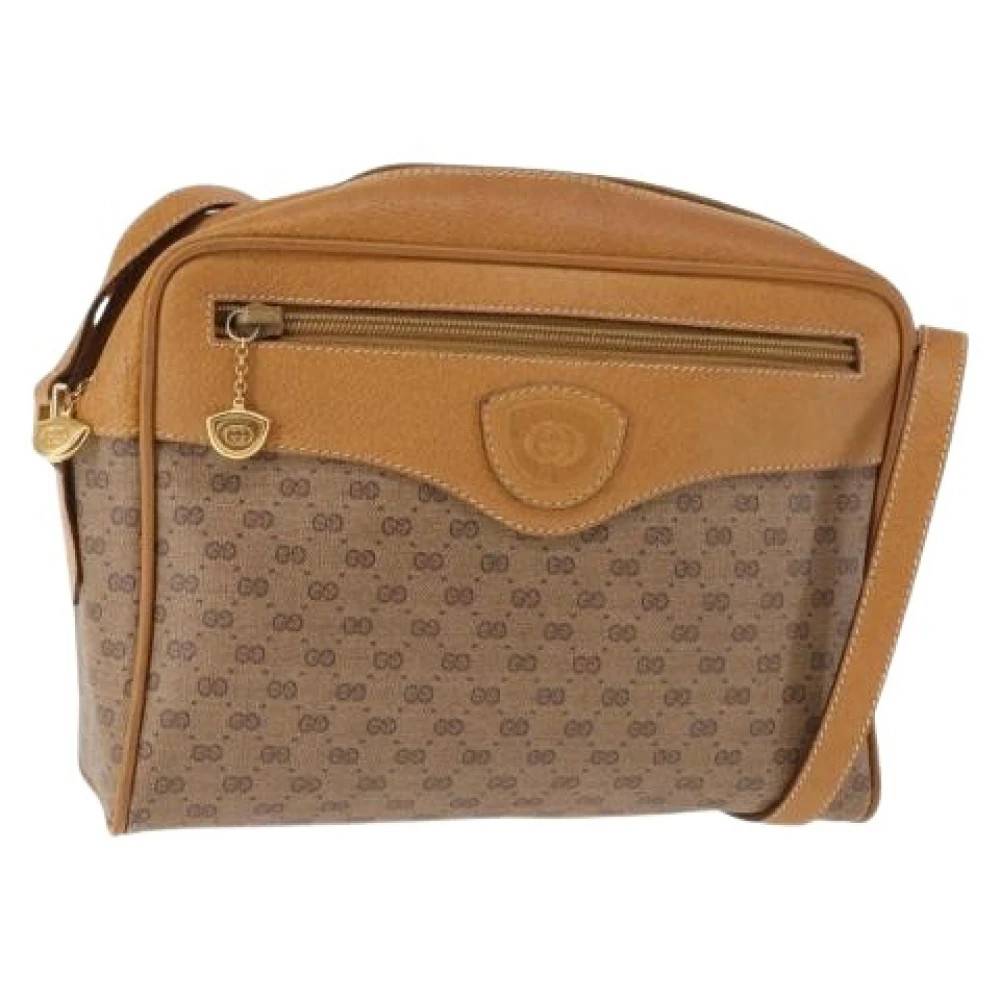 Gucci Vintage Pre-owned Vintage Cross Body Taske - Vintage - Dame - Beige - ONE SIZE - Læder