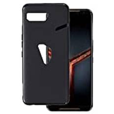 för Asus Rog Phone 2 ZS660KL ultratunt telefonfodral, gelpudding mjukt silikon telefonfodral för Rog Phone 2 ZS660KL 6,5 tum (svart)