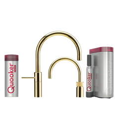 Quooker Twintaps Round Sæt M 3l Mes Inkl. Pro3 & Cube Beholder Q510980006+Q910560002