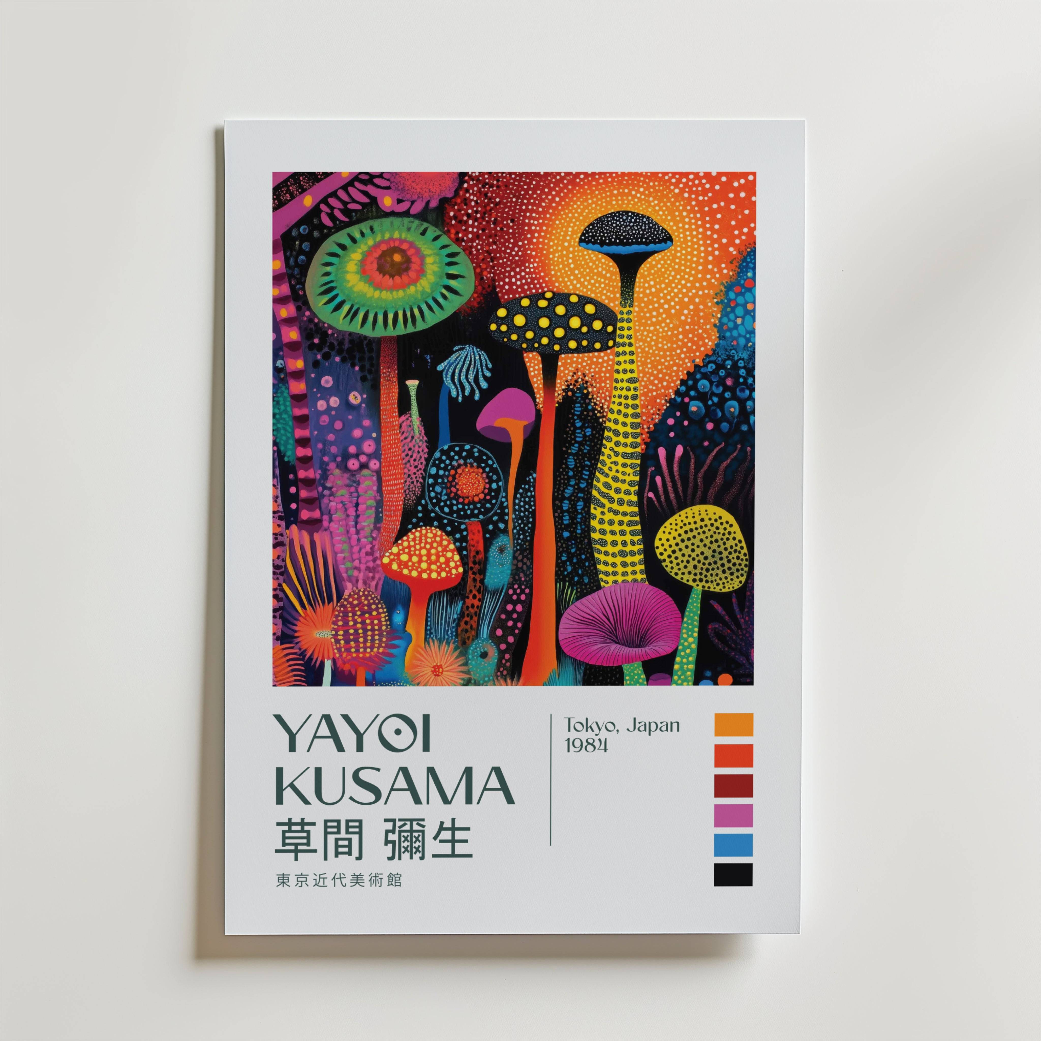 Yayoi Kusama Midnight Garden Poster - Fine Art Poster 13x18 cm