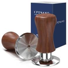 KYONANO Tamper 53,3 mm, kaffe espresso-tamper, snygg Decent Force Tamper, kalibrerad till 30 pund presstryck, 304 rostfritt stål, espressoskärmhållare, maskintillbehör