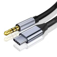 Aux USB C-kabel, Type C han til 3,5 mm han-jackadapter, lydforlængerkabel til bilradio, højttalere, hovedtelefoner Samsung Galaxy S21 S20 Ultra S20 + P