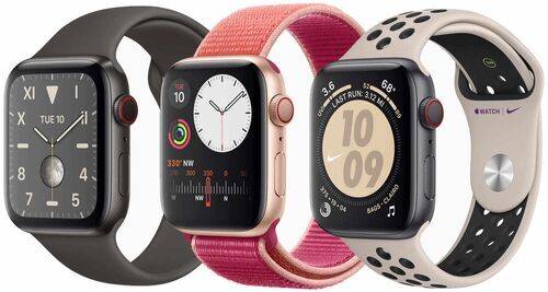 Apple Watch Series 5 Watch Edition (2019) | 44 mm | Titan | GPS + Cellular | svart sportarmband