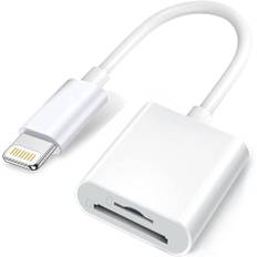 Lightning til SD/TF Kortlæser - 2-i-1 Hukommelseskort Adapter til iPhone / iPad