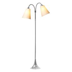 Fodgænger Gulvlampe krom m/creme skærme