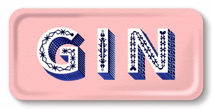 Gin Bricka 32x15 Cm - Pink