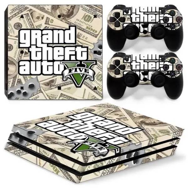 PS4 Pro skin. Grand Theft Auto 5. Masser Af Dollars.