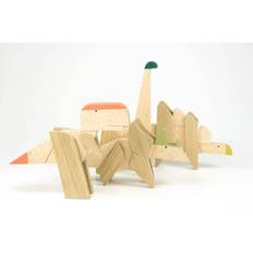Wooden Toy Building Blocks Magnet ESNAF Dinosaur World