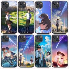 B-32 Your Name Black Case for Redmi 10A 10C 12C 13C 9A 9C 9T A3X Note 10 9 9S 10S iPhone 11 12 13 14 15 16 X XS Pro Max Mini 7 8 Plus XR Xiaomi Poco X3 NFC Pro svart