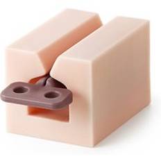 Badrumspressare tandkräm dispenser tandkräm dispenser rör squeezer ansiktsrengöring press rullande hållare för barn - Rosa