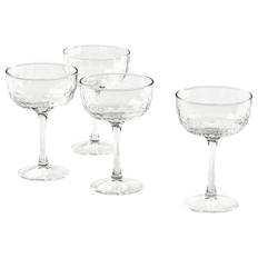 IKEA - FRÖJDA champagneskål, klart glas, 20 cl