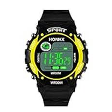 DOGZI Herrmode digital klocka LED analog kvarts larm datum multifunktion sport armbandsur klockor för kvinnor pojkar, gUL, En storlek, armband