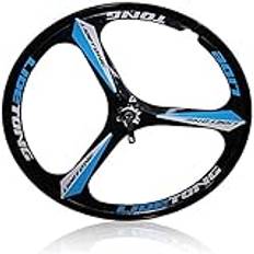 Mountain MTB cykelhjulsset L&WB 66 tum hjul hjul framcykel hjulset, 3-ekrar mountainbike integrerat bakhjul set skivbroms magnesium legering hjulset, blå