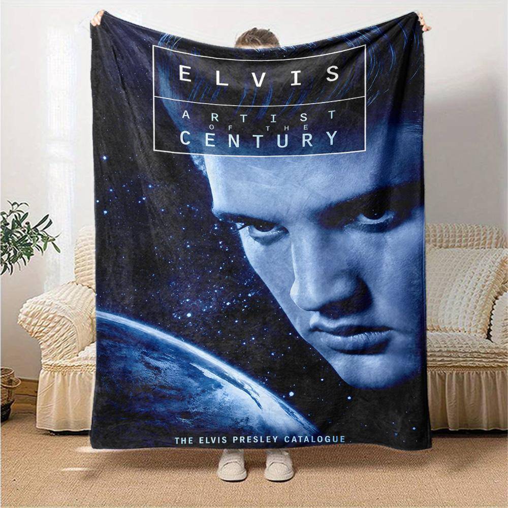 Elvis Presley Filt Bekväm Lämplig för Sängkläder Soffa Kontor Fyra Årstider Universell Modern Gåva till Familj Eller Vänner