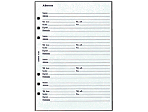 Adressrefill Filofax A5 med symboler, vit, 25 blad