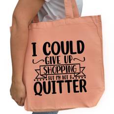 I Could Give Up Shopping But I'm Not A Quitter Tygpåse - Rosa