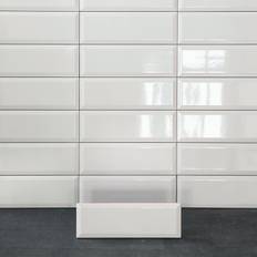 Kakel Arredo Metro Biselado Blank Vit 10x30 cm