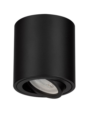 GONI Påbygningsspot i aluminium H8,4 cm 1 x GU10 LED - Sort