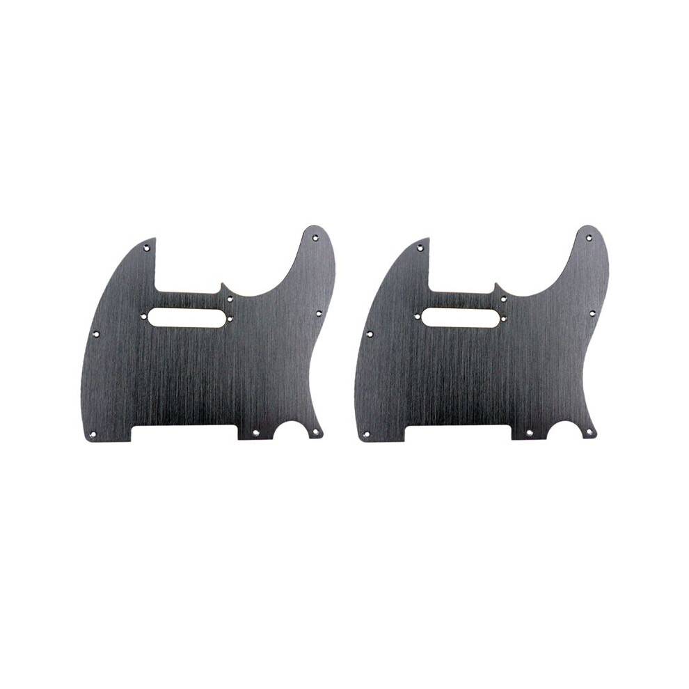 2X Black 8 Hole Tele Guitar Pickguard Metal Pick Guard for Standard Telecaster Pickguard Replacement